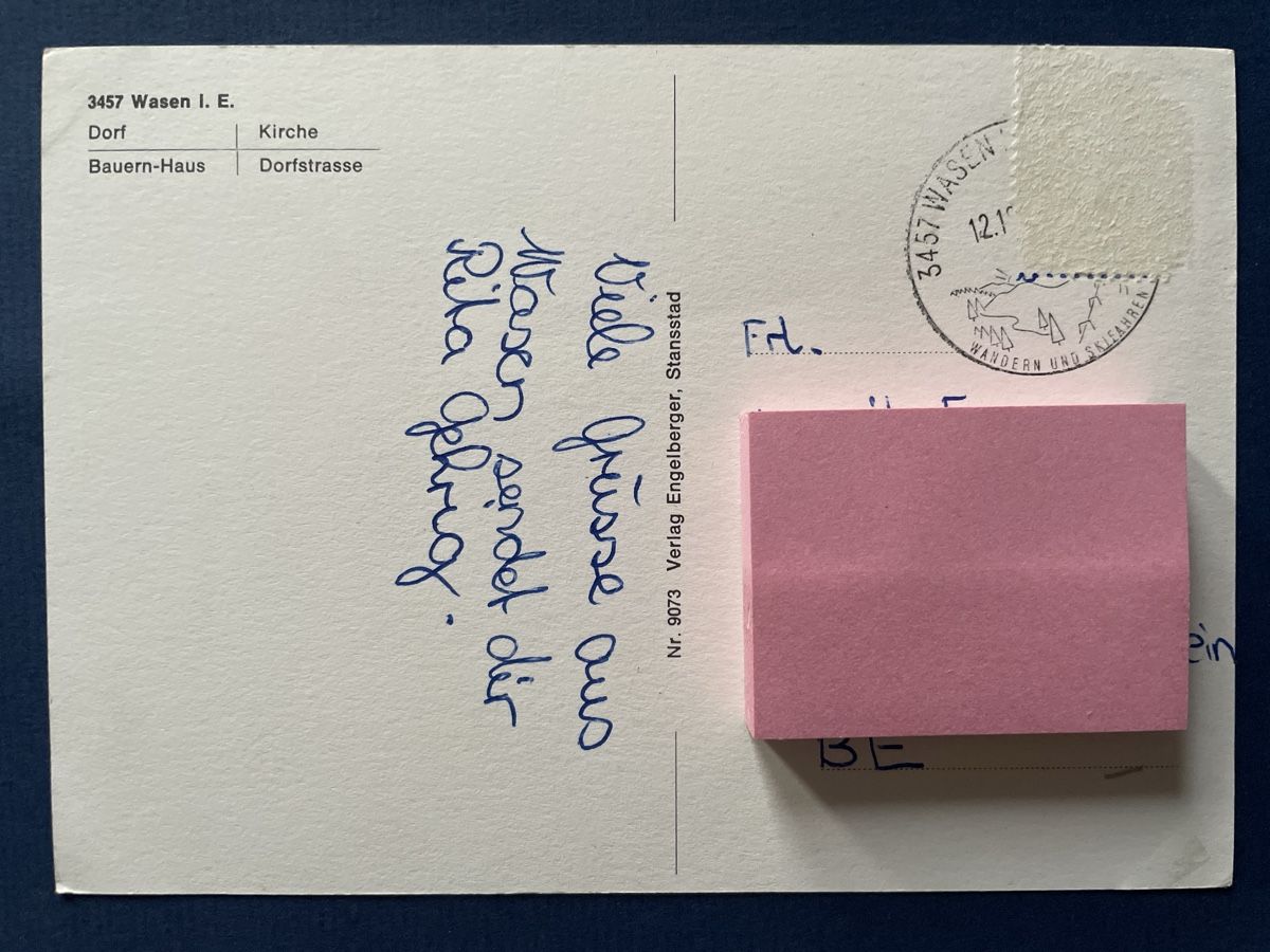 Cartoline postali: Wasen i.E. - Ältere Ansichtskarte mit Dorfansichten. – Usato da Neuhausen am Rheinfall venduto da Arielle55 1