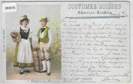 Costumes Suisses - Vaud - Litho - Schweizer Trachten