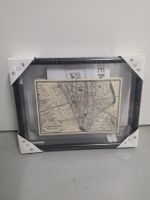 Bilderrahmen mit Stadtplan New York schwarz neu verpackt