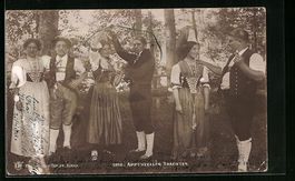 AK Gesellschaft in Appenzeller Trachten