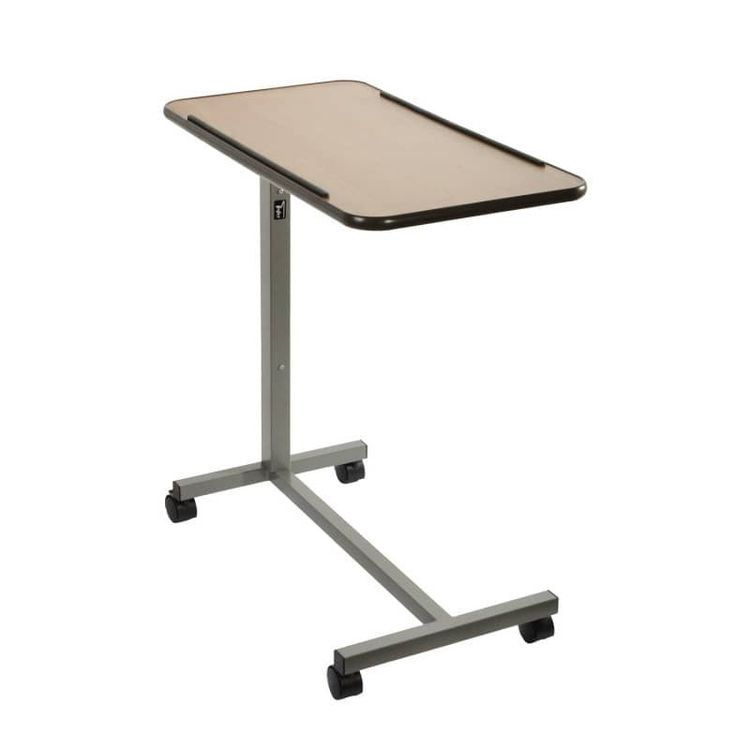 FabaCare Nova Beistelltisch Höhenverstellbar 72–110 Cm, Auf Rollen, Neigbar, Pflegeleicht – Betttisch