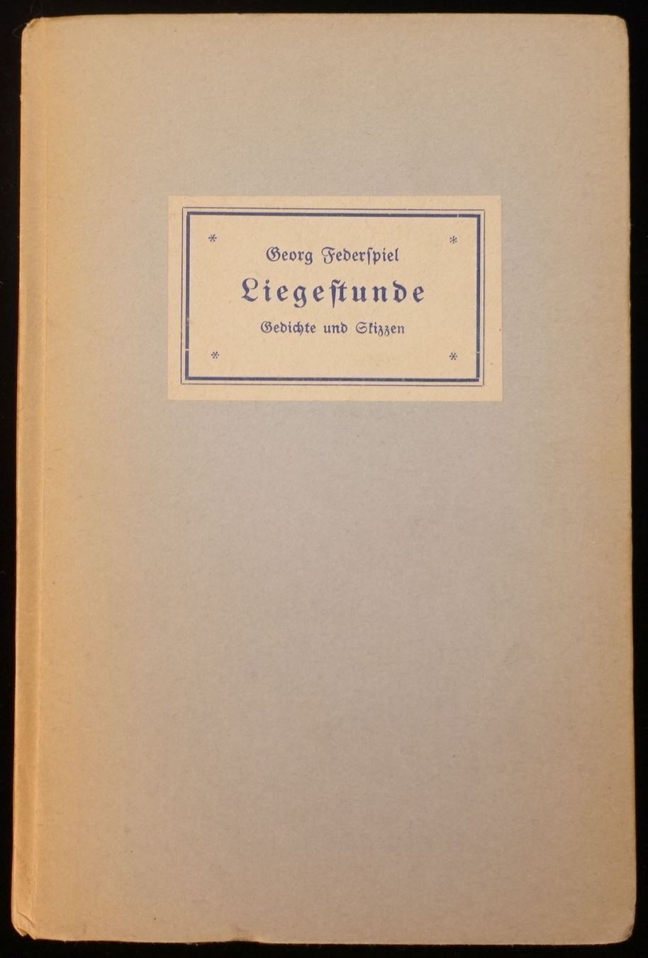 Altro per la casa: Georg Federspiel / Liegestunde / Ammann – Usato da Gutenswil venduto da Optico