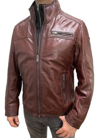 Blouson cuir d'agneau MILESTONE M (48) - Comme neuf