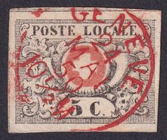Nr.10, WAADT 5, mit seltenem Vollstempel, Kat: 2500.-