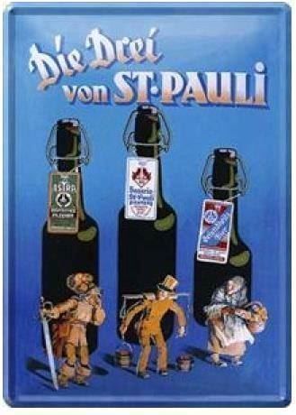 Schilder: Blechpostkarte - St. Pauli – Neu und originalverpackt aus Ennetbürgen von open24shop