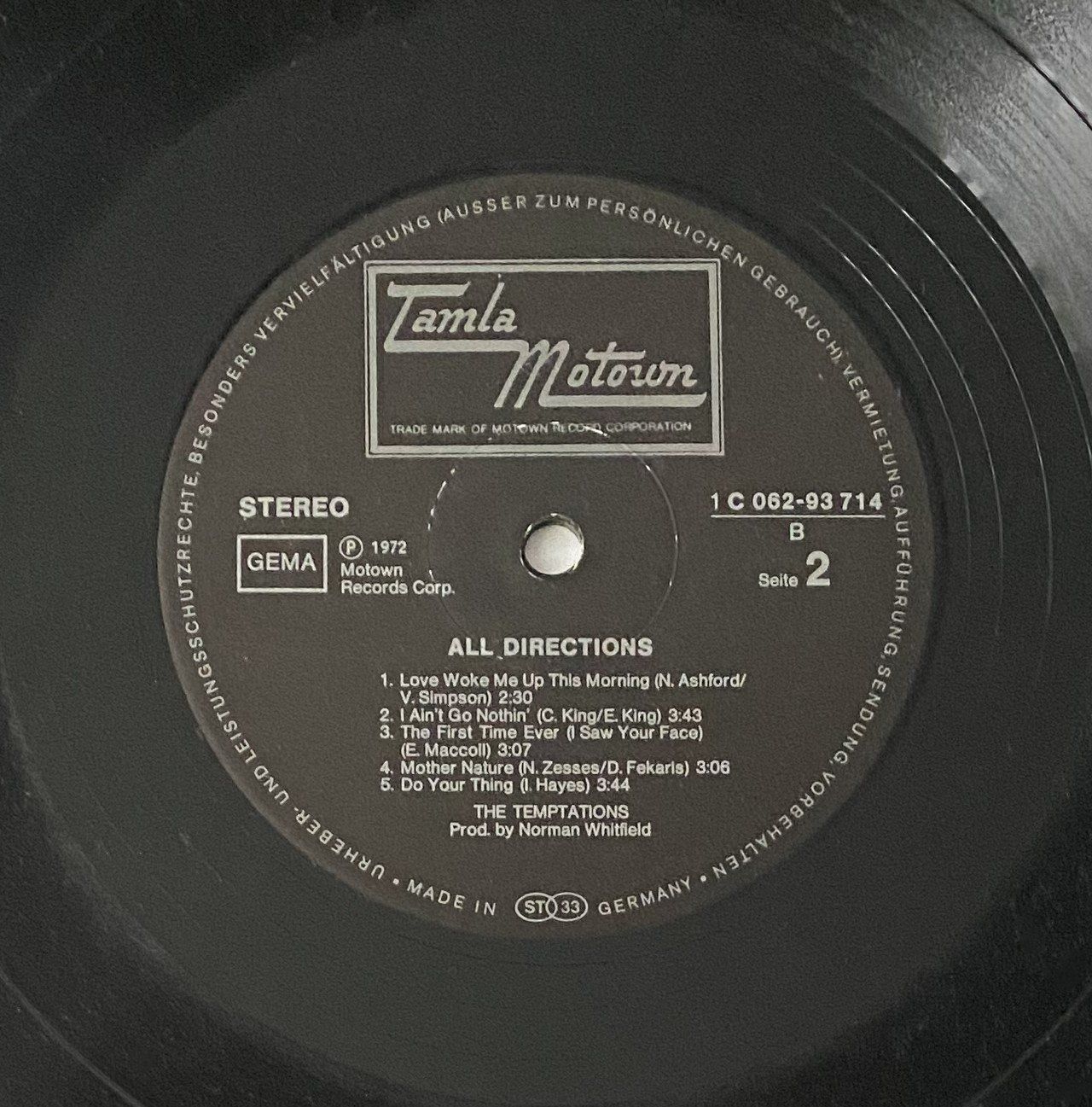 Dischi in vinile: The Temptations, All Directions – Usato da Flums venduto da Empe1 3