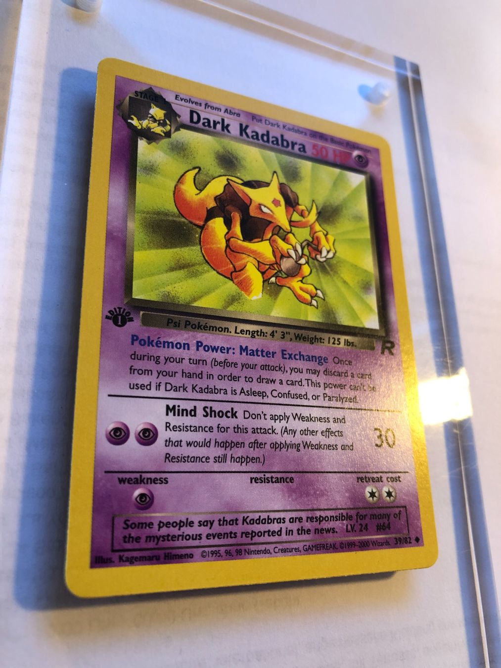 Carte collezionabili: Dark Kadabra (unc.) Team Rocket 1st - MINT - ab 1.- – Usato da Giubiasco venduto da dan_pr8b 1