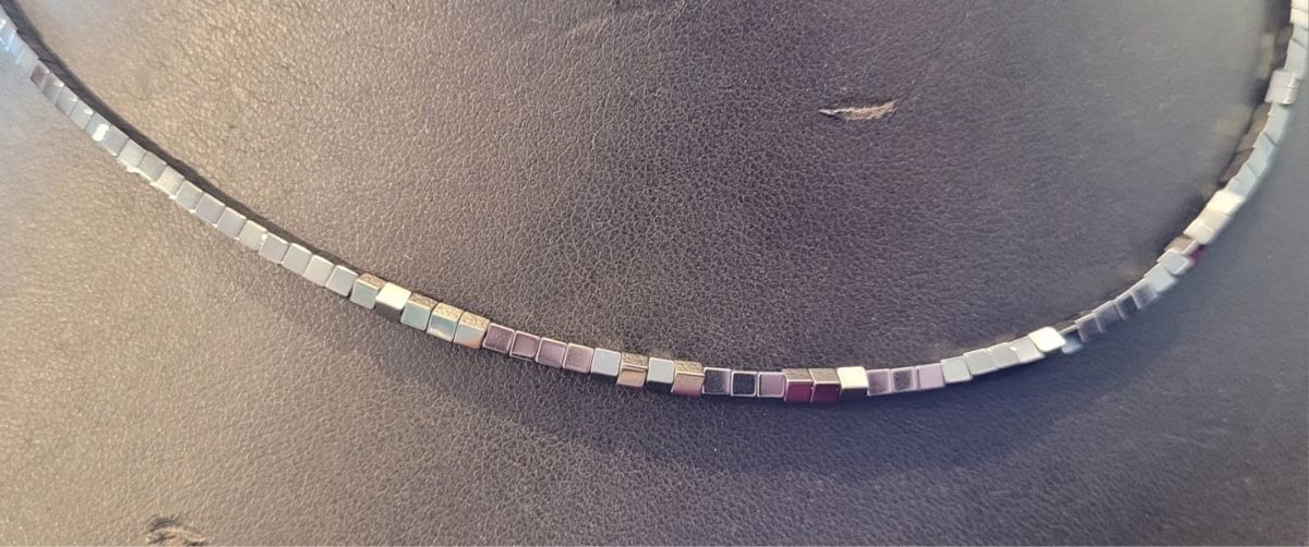 Catenine: Hämatit Silbercollier – Nuovo e nell'imballaggio originale da Münsingen venduto da Goldschmiede_Ambrosi 2
