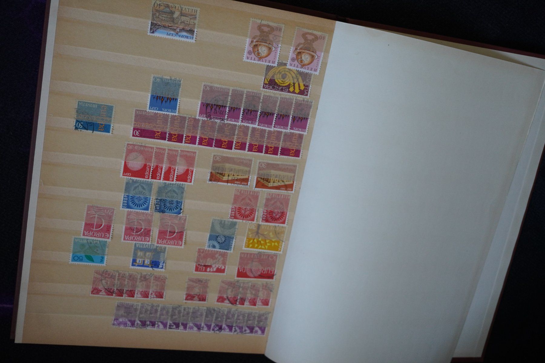 Alle Briefmarken: Briefmarken Sammlung  Braunes  Buch CH – Gebraucht aus Eschenbach SG von craniums 1