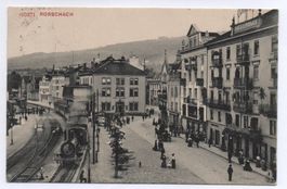 RORSCHACH Bahnhof mit Bahn, Dampflok