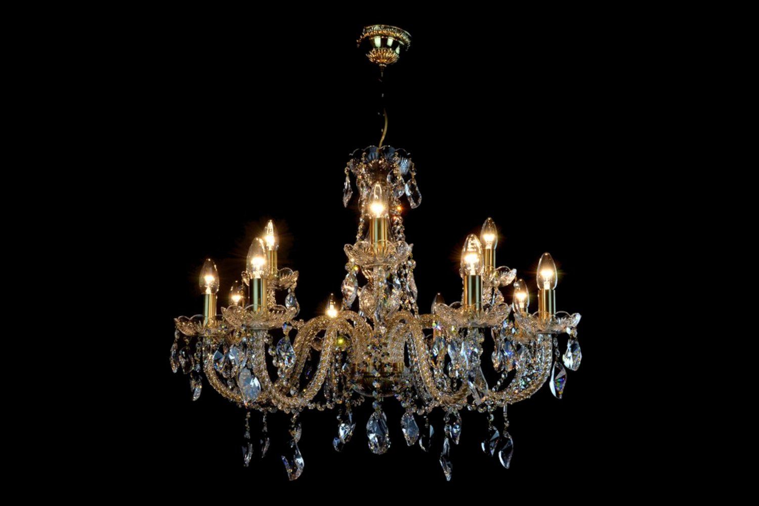 Lampadari & plafoniere: Kronleuchter Charm 12 Gold – Nuovo e nell'imballaggio originale da Glattfelden venduto da Bohemiancrystal