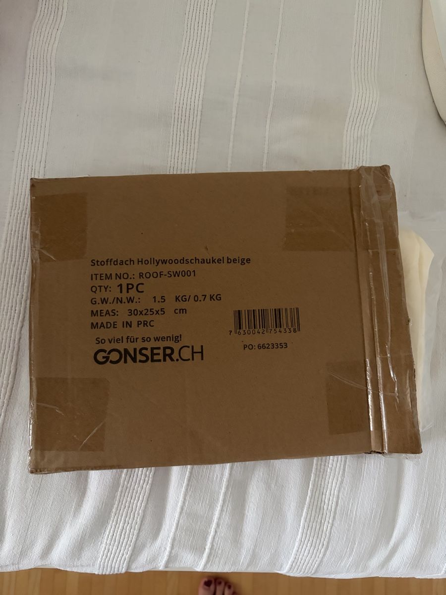 Altre altalene da giardino: Stoffdach Hollywoodschaukel beige – Nuovo e nell'imballaggio originale da Dagmersellen venduto da ste_p8sy 4