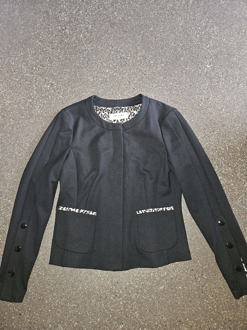 Gerry Weber Giacche: GERRY WEBER Jacke Gr. 40 Schwarz Leo Muster – Nuovo (secondo la descrizione) da Anwil venduto da tamoos 3