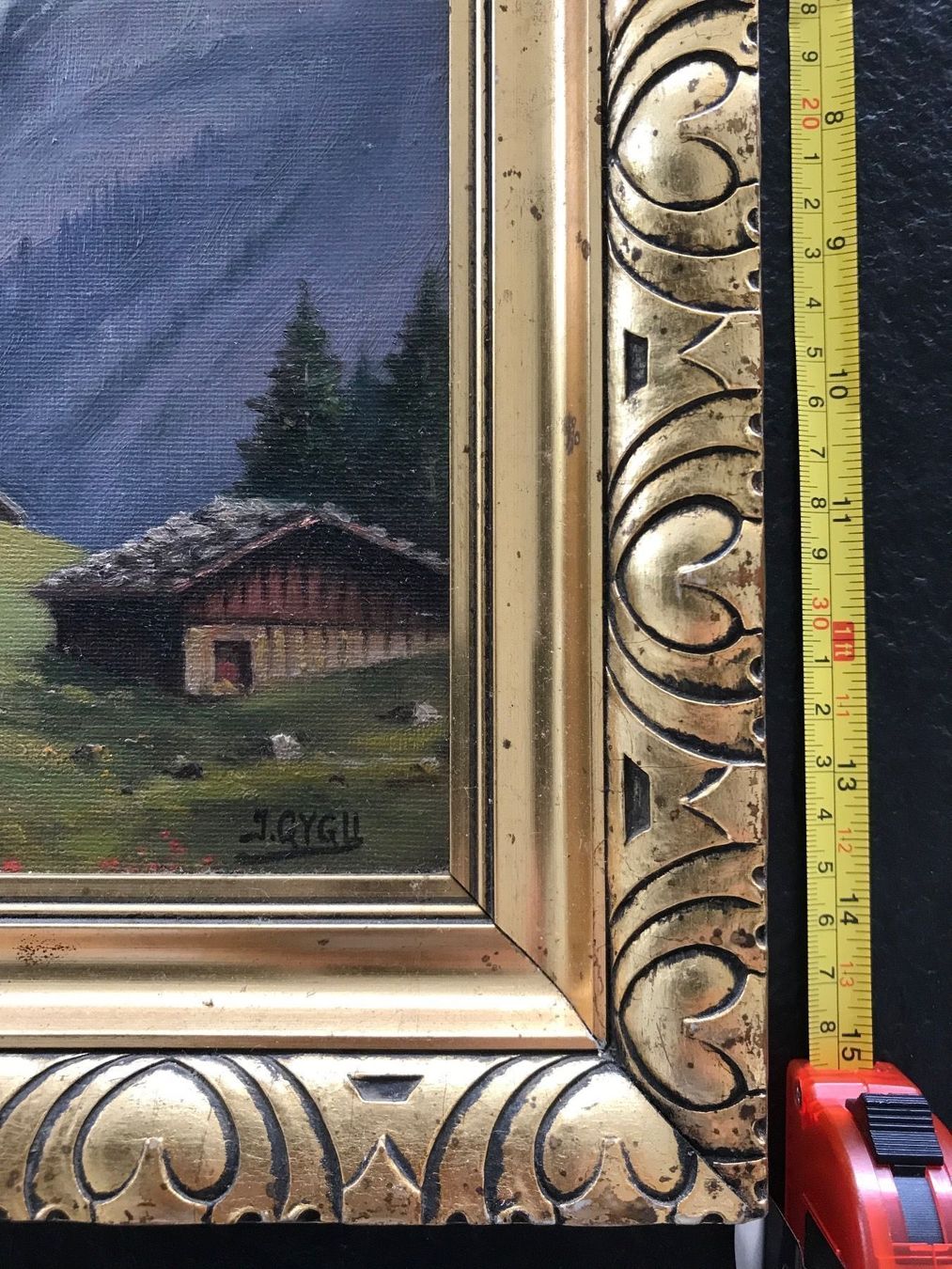 Dipinti: Jakob Gygli, Eiger. Öl auf Leinwand. – Usato da Utzigen venduto da elf01 3