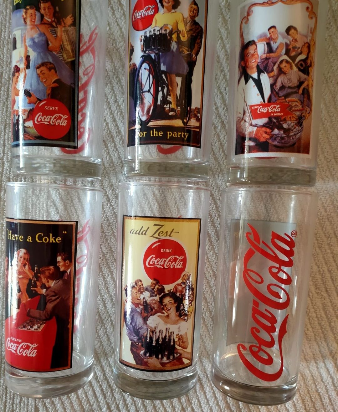 Coca-Cola Bicchieri: 6 Coca Cola Gläser – Usato da Luzern venduto da Luzern_Energy 1