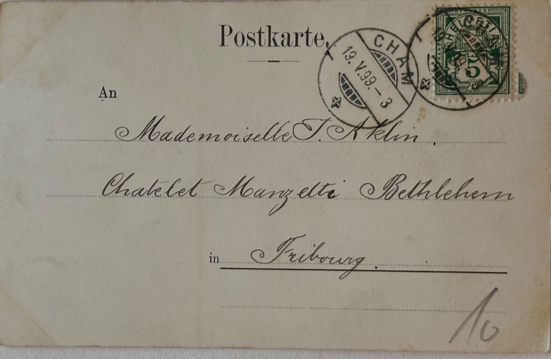 Cartes postales: Hunde, Cham, 1899 – D'occasion à Frauenfeld par Merk52 1