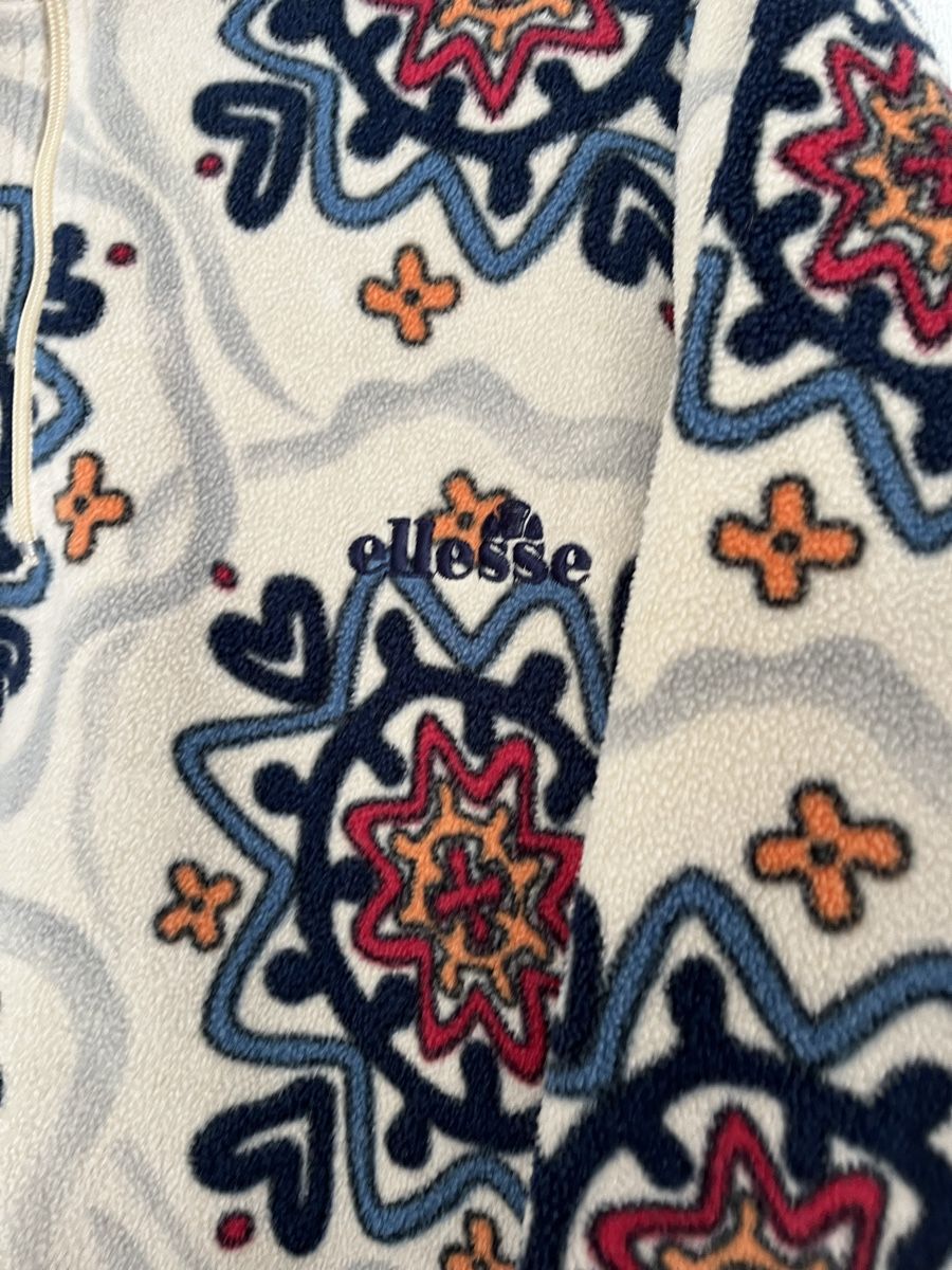 Ellesse Maglioni & Felpe: Vintage 90s Ellesse Fleece Pullover Patterned Half Zip XL – Usato da Lausanne venduto da Danash 2