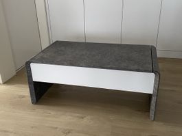 Couchtisch , grau/weiss, klappbar, top Zustand