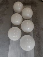 6 weisse Kugeln / Lampenschirme Tulux