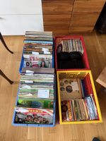 Schallplattensammlung mit Schallplattenspieler