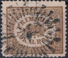 Schweden 1862, Lokalpostmarke Stockholm, üblicher Sternstemp