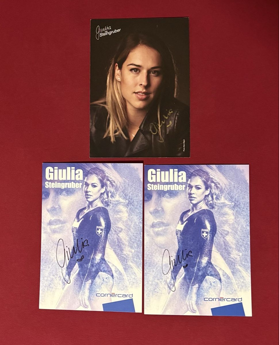 Autografi: 3x Giulia Steingruber - Original Autogramme – Usato da niederbipp venduto da LaHabana1