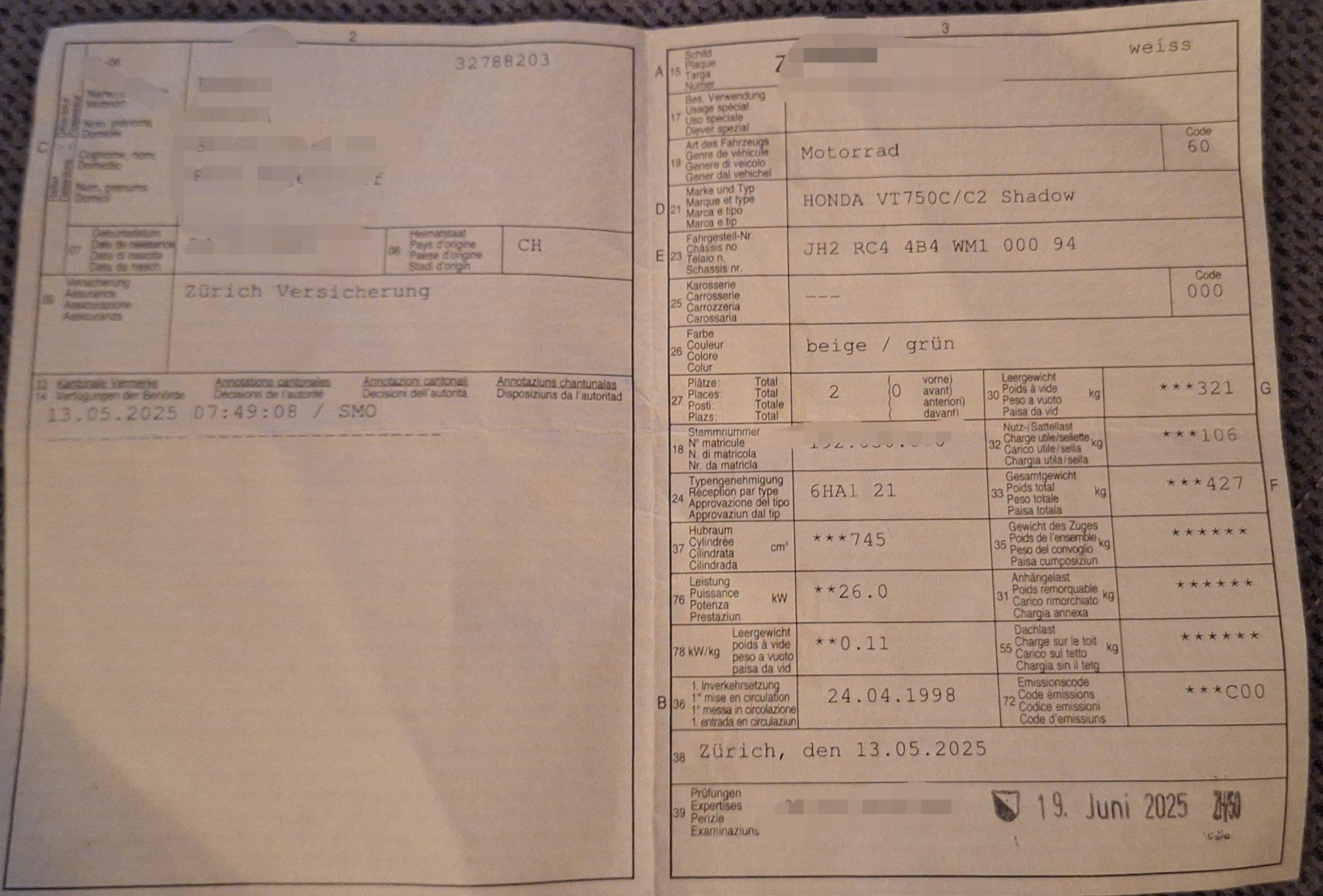 Honda Chopper: Honda VT 750C/C2 Shadow – Usato da Regensdorf venduto da Raketa 7