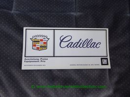 Cadillac Modellprogramm 1973/11 deutsch/französisch GM-Biel
