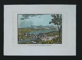 Luzern Aquatinta altkoloriert
