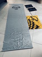 MAN Werbebanner/Fahne-Löwen-Logo und MAN's World Schriftzug