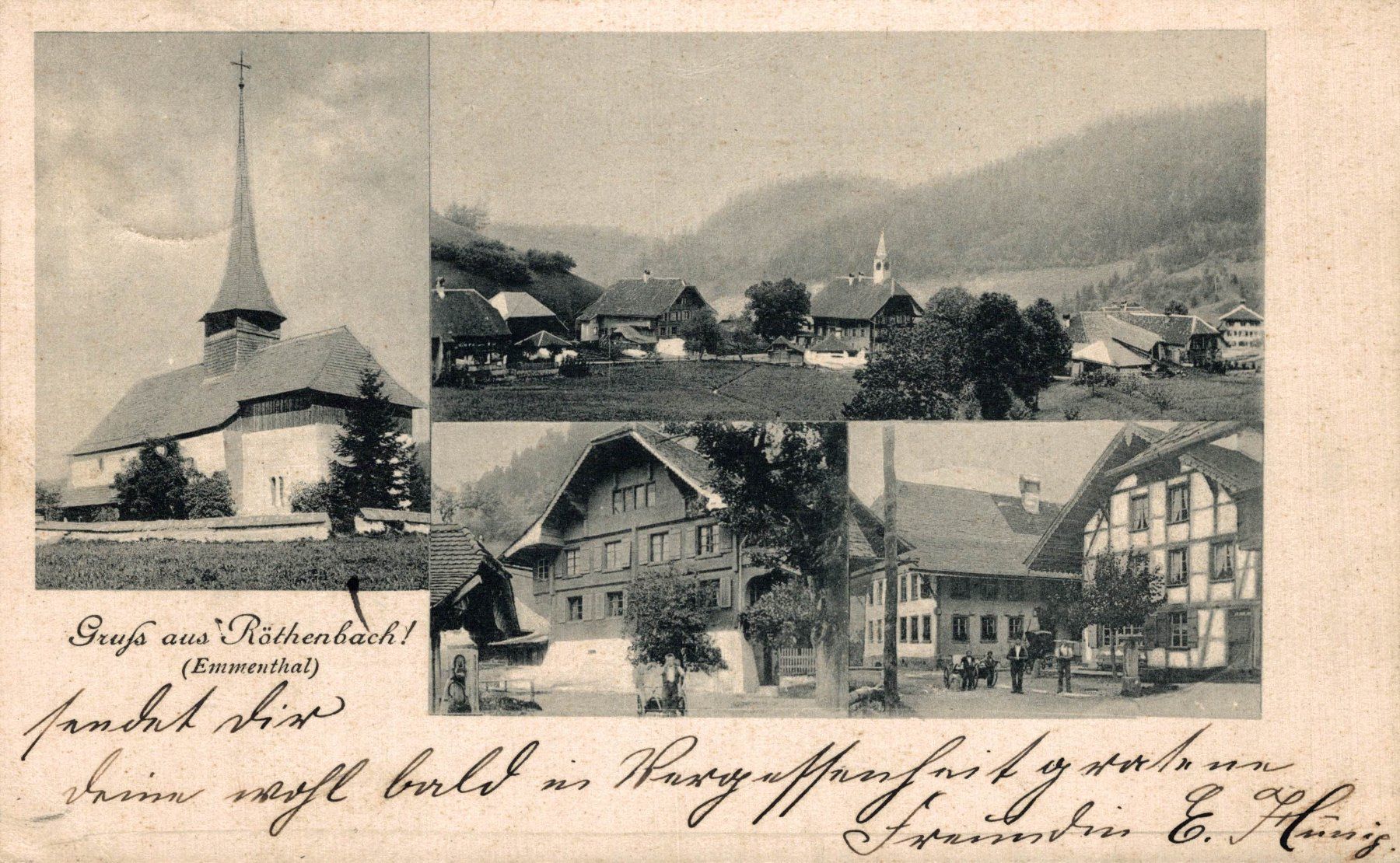 Cartoline postali: Gruss aus Röthenbach (Emmenthal) – Usato da Bronschhofen venduto da Astore