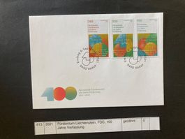 Fürstentum Liechtenstein, FDC, 100 Jahre Verfassung