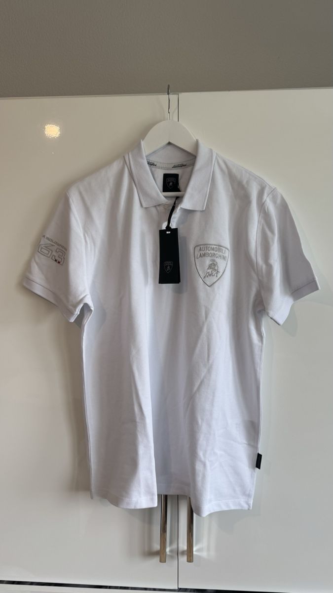 Magliette Polo: Lamborghini Polo Shirt Weiss L – Nuovo e nell'imballaggio originale da Brugg AG venduto da GiovanniVercetti