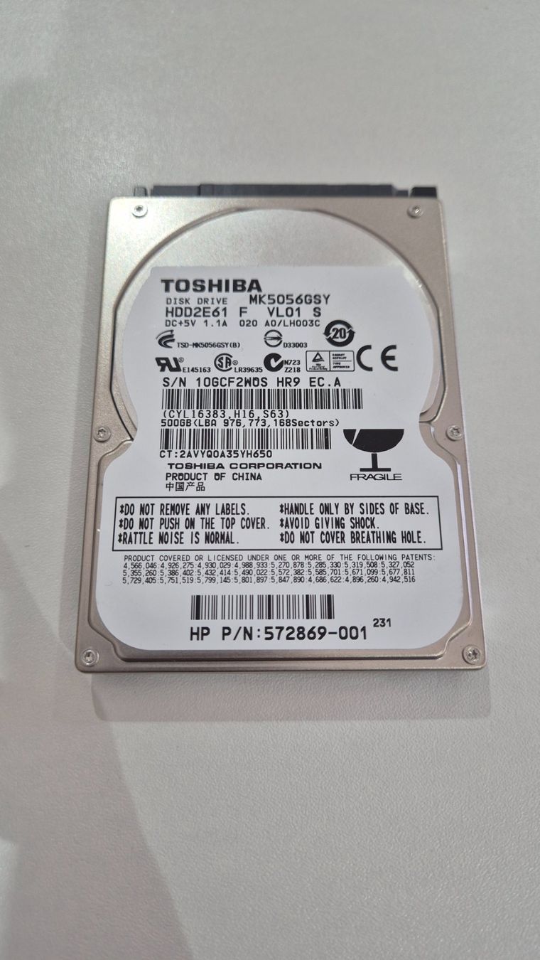Toshiba Harddisks: HDD 2.5 Toshiba 500Go – Gebraucht aus Chatel-St-Denis von Teck7