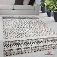 Teppich Marokko Design Karo Zick Zack Muster, 160x230cm