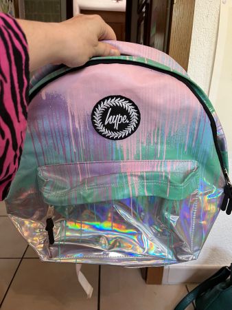 Sac à dos école marque Hype rose violet tbe