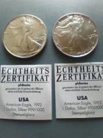 American Eagle 1992, 1 Dollar Silber 999, Stempelglanz
