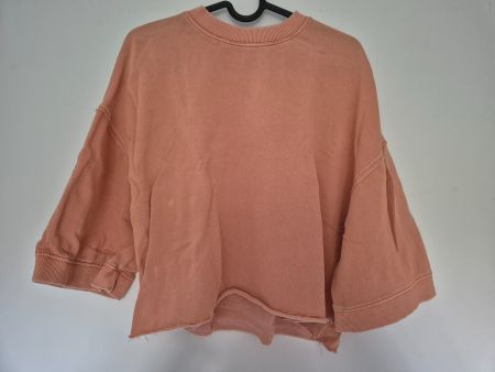 Oversize Crop-Top, Pulli Apricot-Farbe🧡