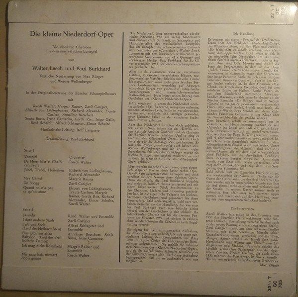 Dischi in vinile: Die Kleine Niederdorf-Oper / Vinyl – Usato da Zürich venduto da Manuelsson 1