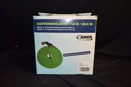 Flexibler Gartenschlauch 7.5 M / 22.5 M Messing, grün