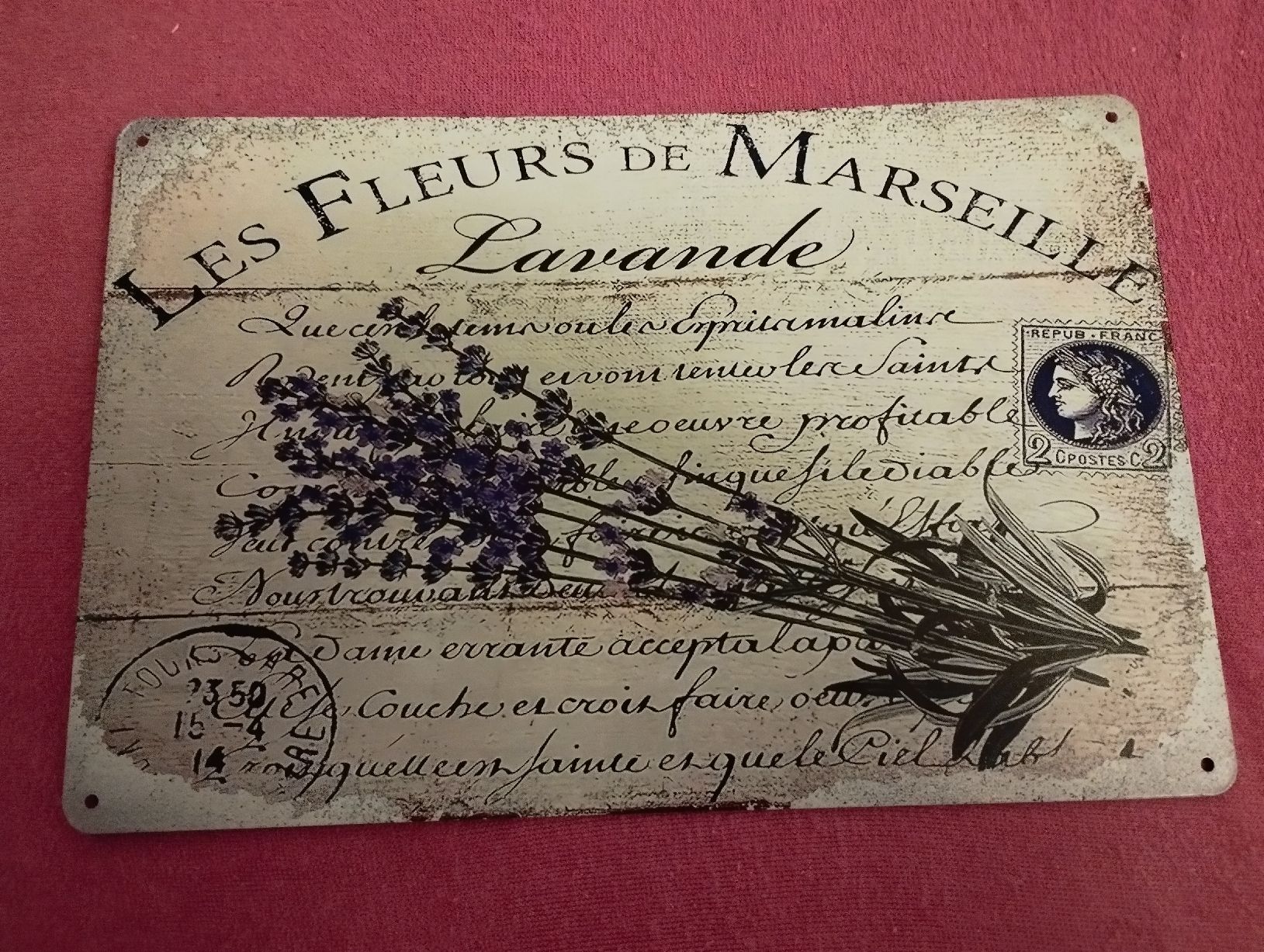 Insegne: Blechschild Lavendel Marseille Deko Shabby Chic – Nuovo e nell'imballaggio originale da Ostermundigen venduto da Dinge1 3