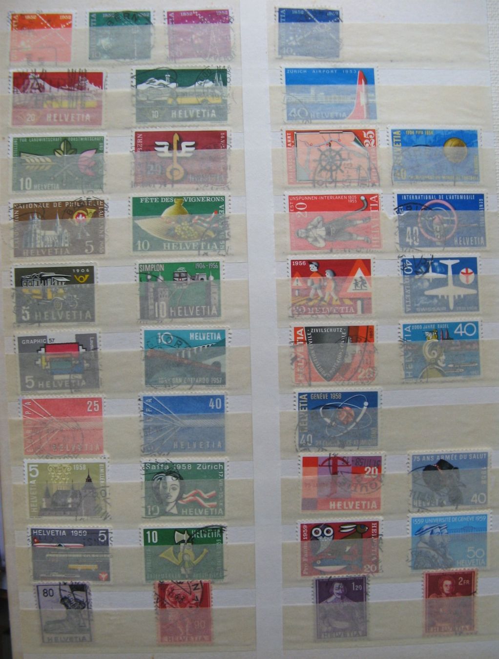 Alle Briefmarken: 1939 - 1976 Frei- und Werbemarken gestempelt – Gebraucht aus Frauenfeld von Interessent1 1
