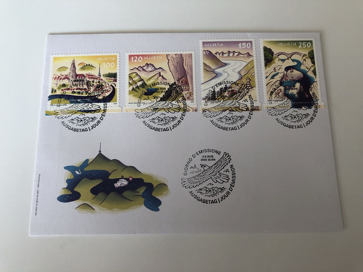 Tutti i francobolli: Neueste Markenausgabe 4.9.2025. - FDC Blockausschnitte – Usato da Lufingen venduto da Rac0
