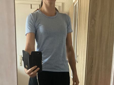 Marc O'Polo DENIM T-Shirt blau gestreift Grösse M