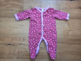 Pyjama Gr. 68, Schlafanzug, Regenbogen, Wolken, Baby