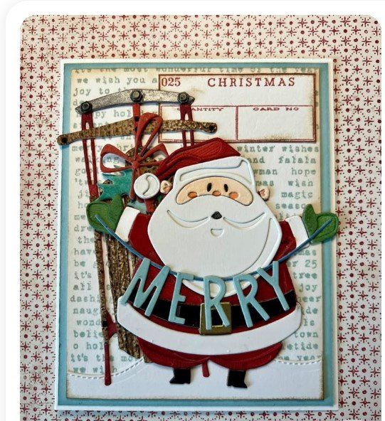 Tim Holtz Pochoirs: Tim Holtz Sizzix Thinlits  ** Santa Greetings Colorize ** – Neuf avec emballage d'origine à Rubigen par rofi100 8