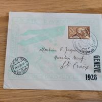 Luftpost Locle Chaux de Fonds 1928 1er Poste