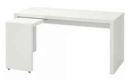 Malm Schreibtisch mit Ausziehplatte