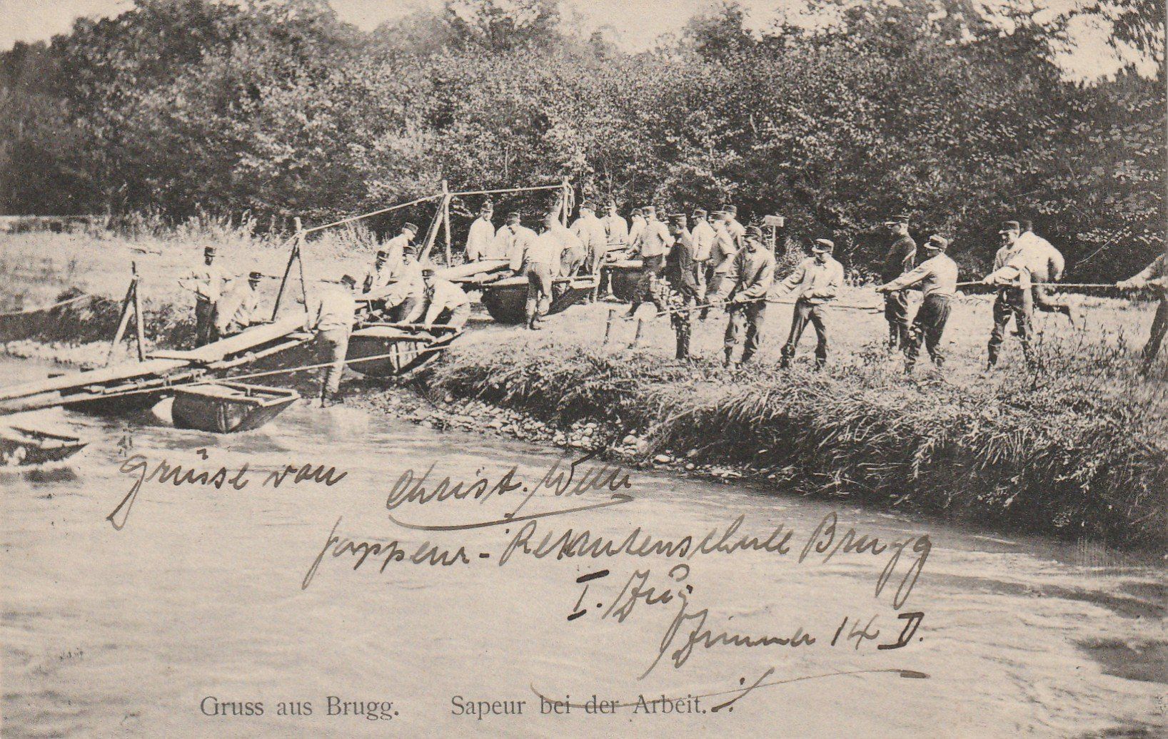 Cartoline postali: Brugg Sapeur bei der Arbeit – Usato da Rorschacherberg venduto da fratovi2