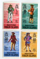 Briefmarken "Schiffe. Piraten". Britische Jungferninseln